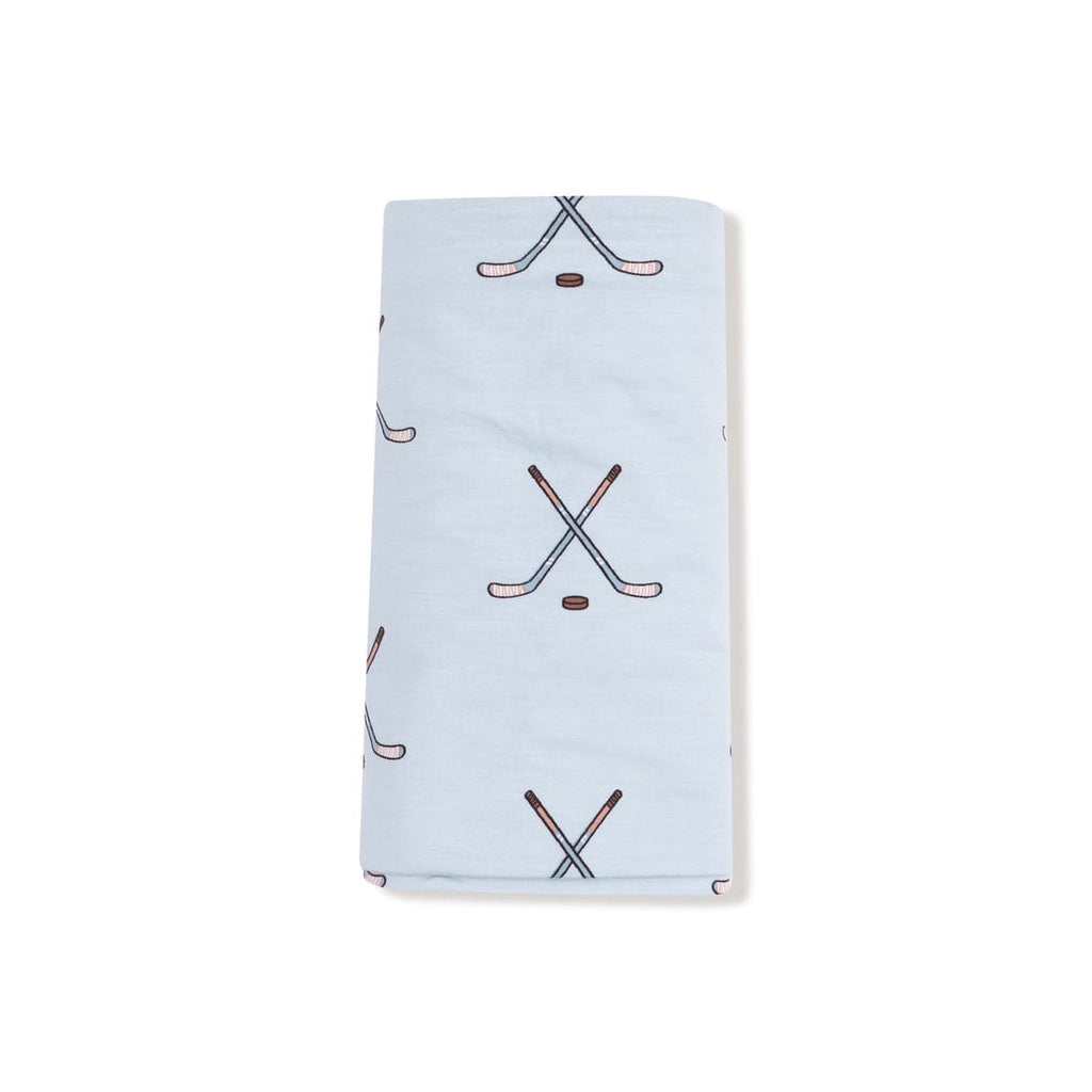 Angel Dear Swaddle Blanket - Hockey - Stone Blue By ANGEL DEAR Canada - 99531