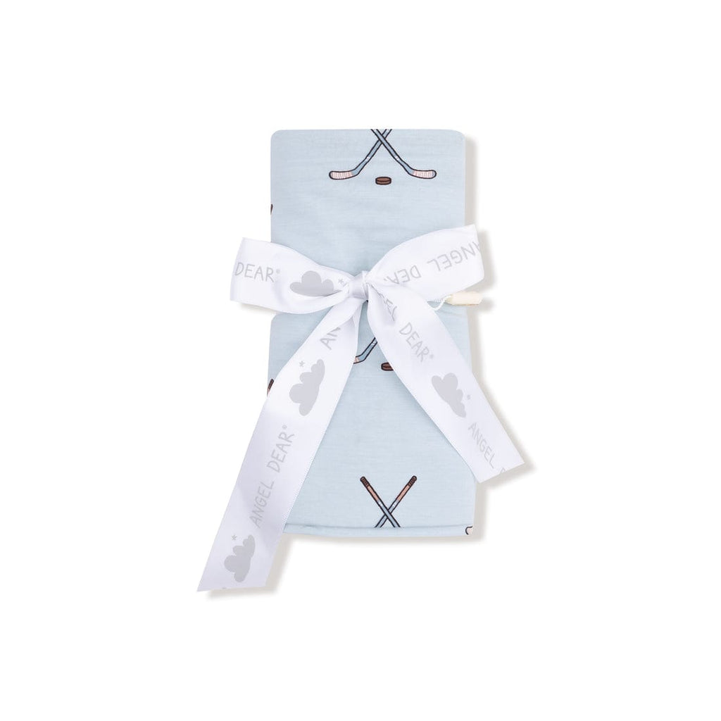 Angel Dear Swaddle Blanket - Hockey - Stone Blue By ANGEL DEAR Canada - 99531