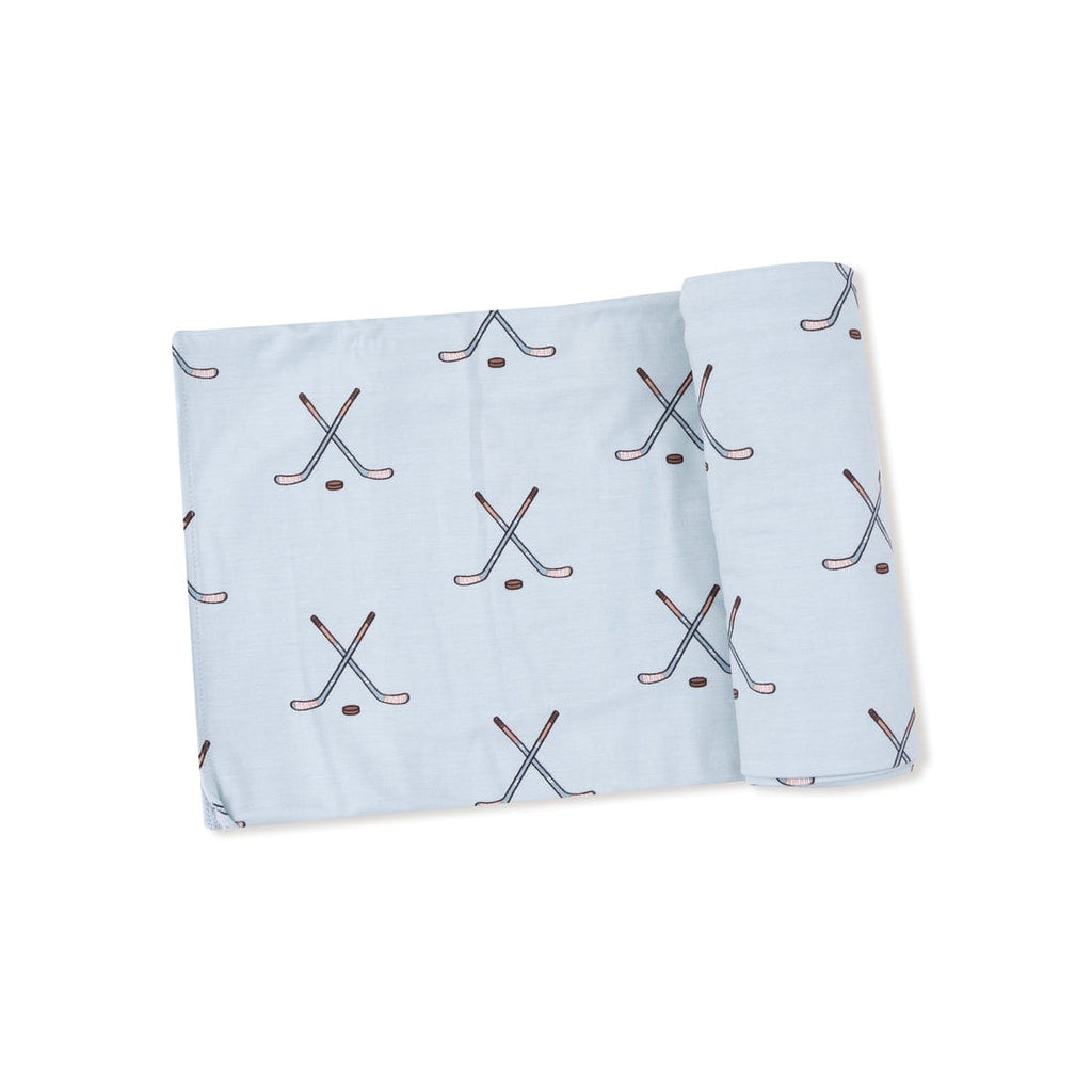 Angel Dear Swaddle Blanket - Hockey - Stone Blue By ANGEL DEAR Canada - 99531