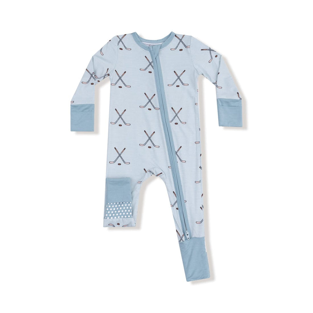 Angel Dear Convertible Zipper Romper - Hockey - Stone Blue By ANGEL DEAR Canada -