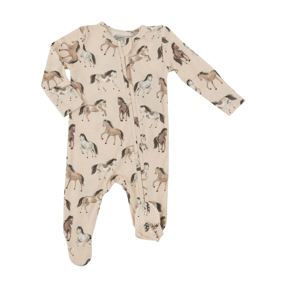 Angel Dear Thermal Zipper Footie Horses Jump! The BABY Store