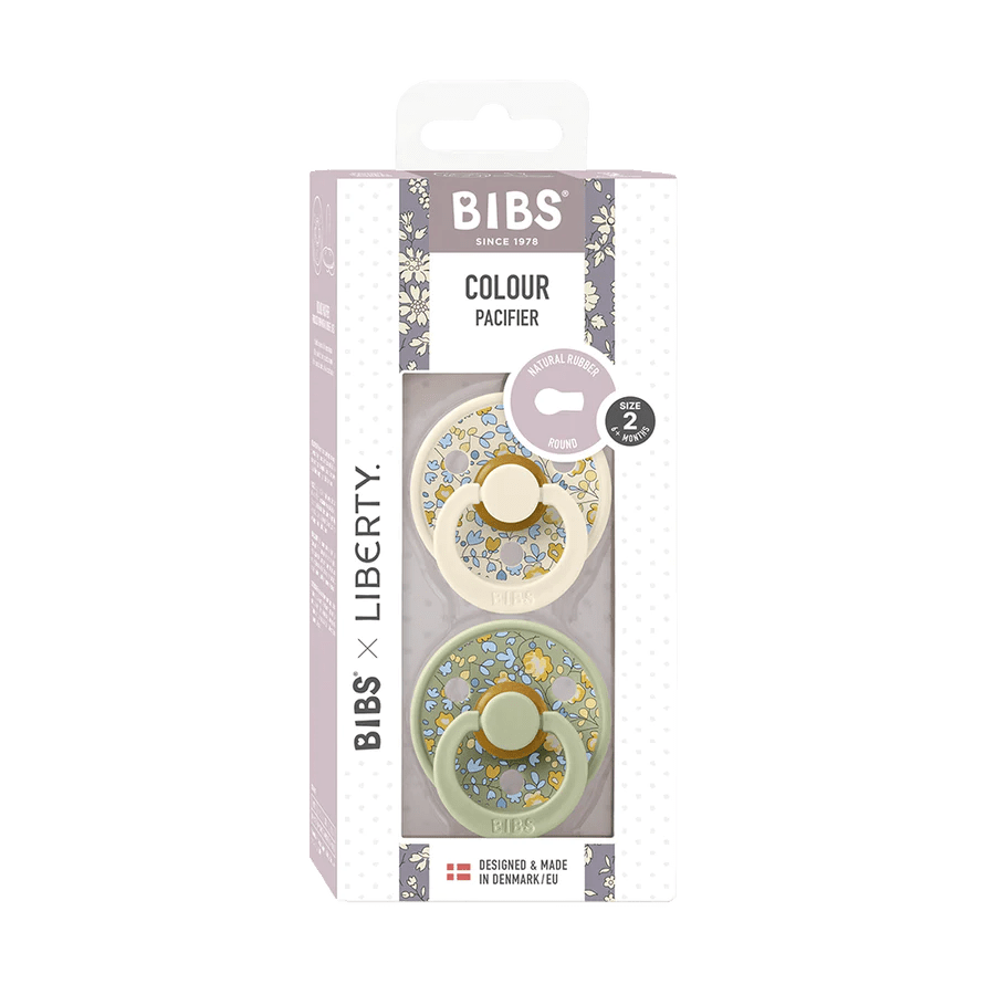 Bibs Original Latex Pacifiers 2 Pack Liberty - Eloise Sage Mix By BIBS Canada -