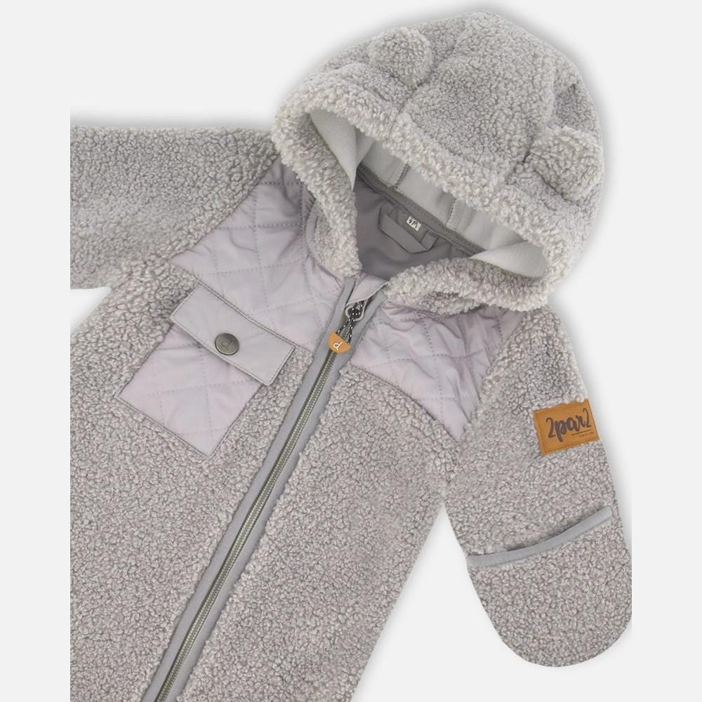 Deux Par Deux One-Piece Baby Sherpa - Folkstone Grey By DEUX PAR DEUX Canada -