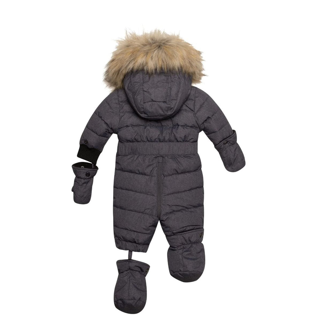 Deux Par Deux One-Piece Baby Snowsuit - Grey Texture By DEUX PAR DEUX Canada -