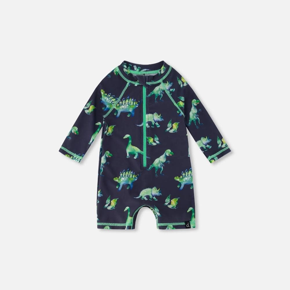 Deux Par Deux One-Piece Rashguard - Dinosaurs By DEUX PAR DEUX Canada -