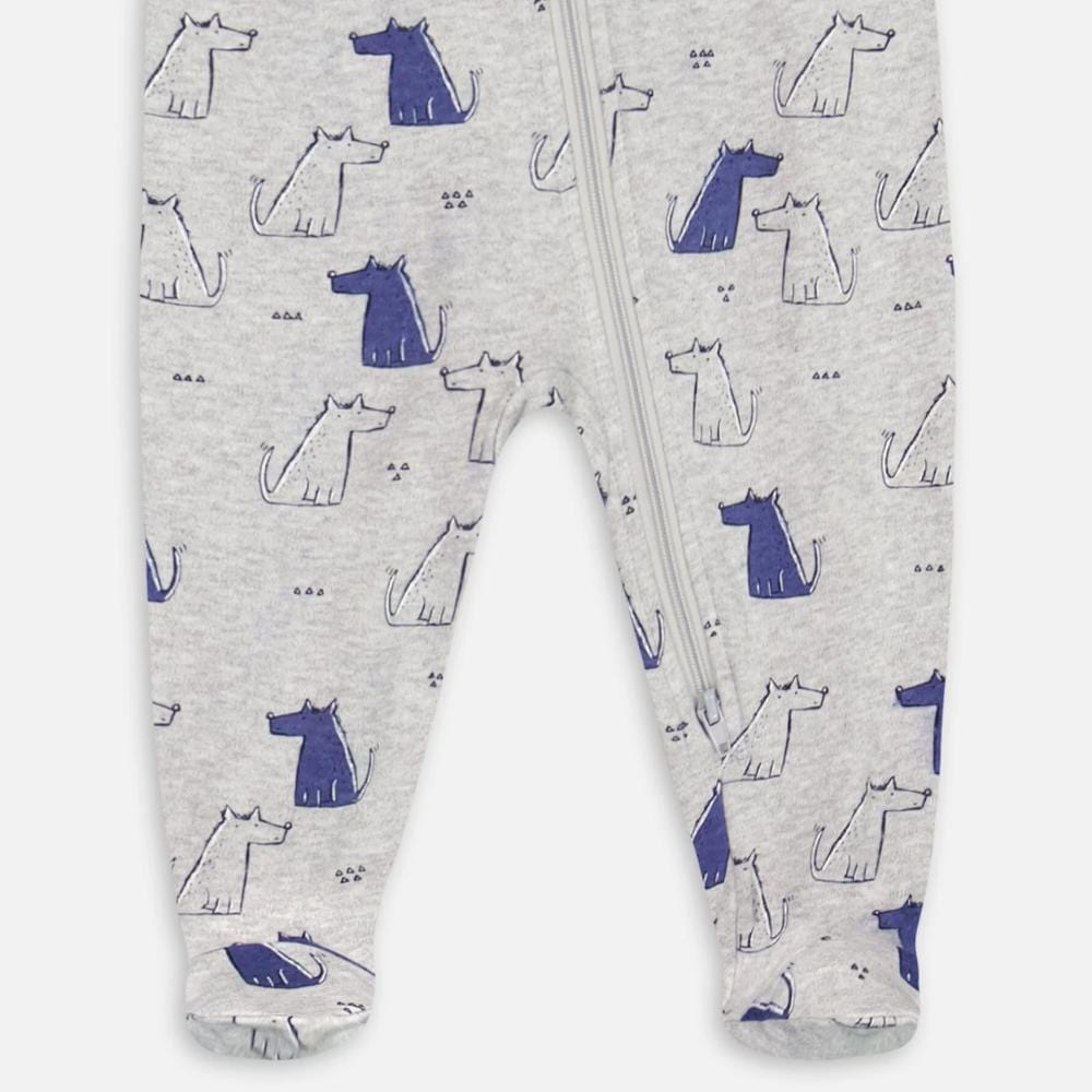 Deux Par Deux Organic Cotton Sleeper - Printed Dogs By DEUX PAR DEUX Canada -