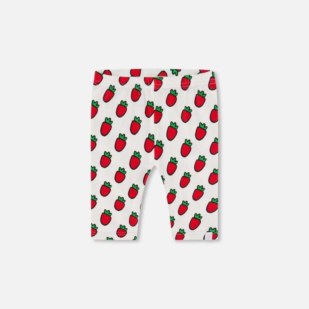 Deux Par Deux Organic Jersey Leggings - Pop Strawberry By DEUX PAR DEUX Canada -