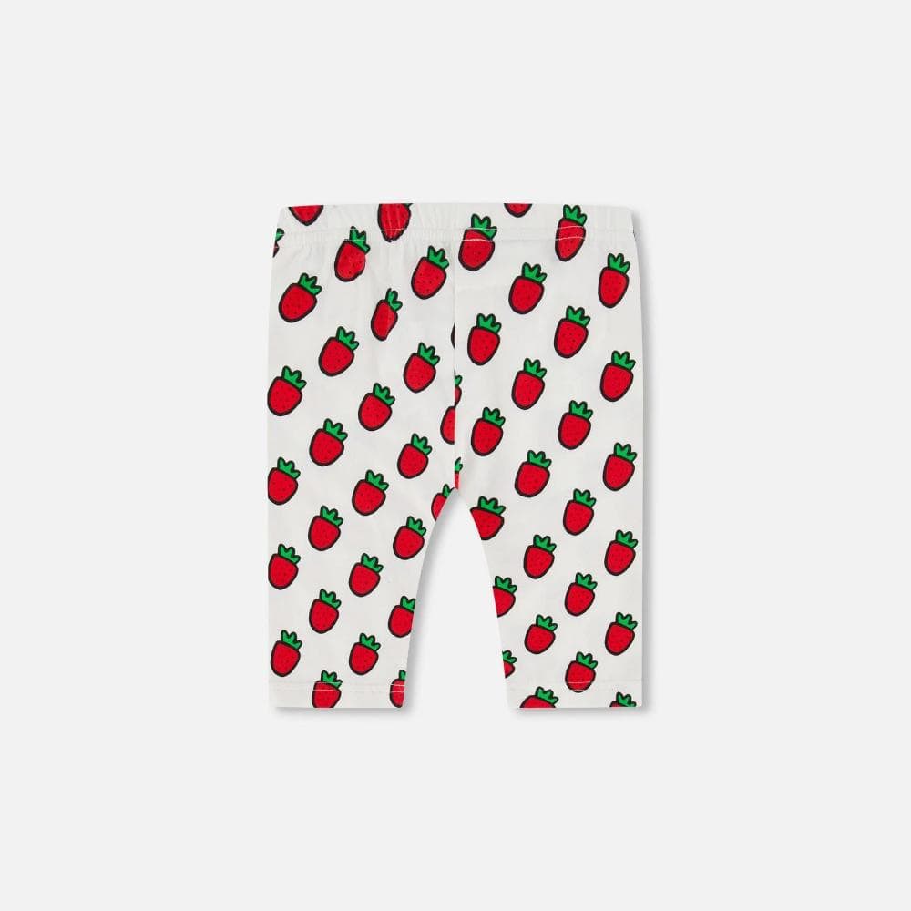 Deux Par Deux Organic Jersey Leggings - Pop Strawberry By DEUX PAR DEUX Canada -