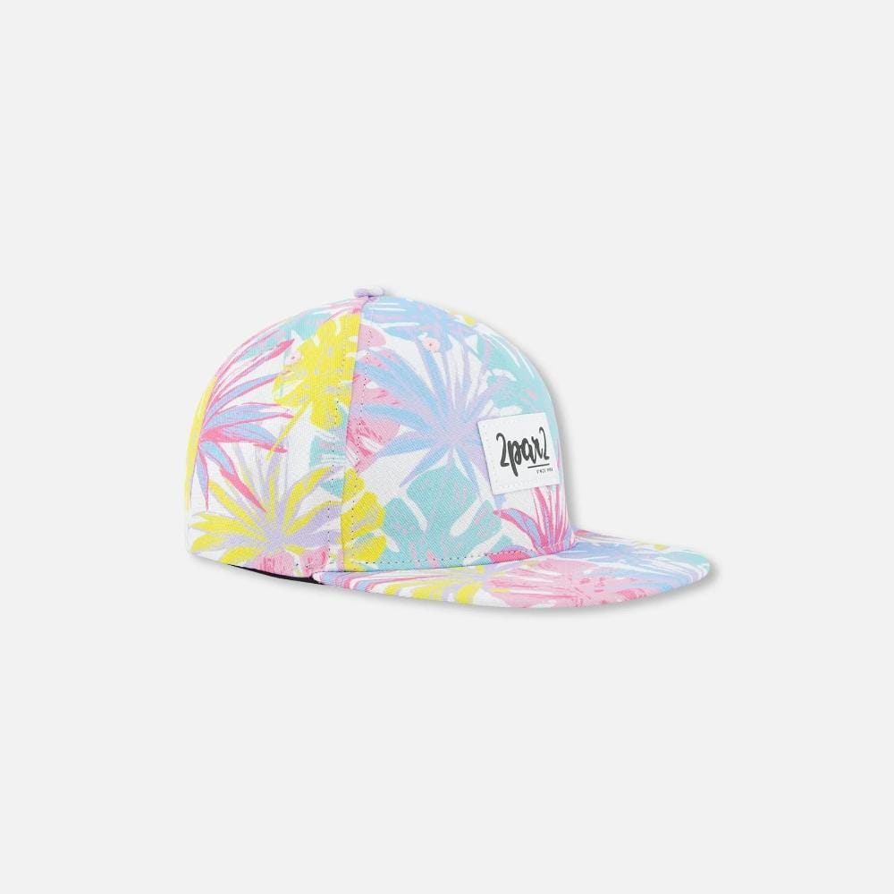 Deux Par Deux Printed Cap - Palm Leaves By DEUX PAR DEUX Canada -