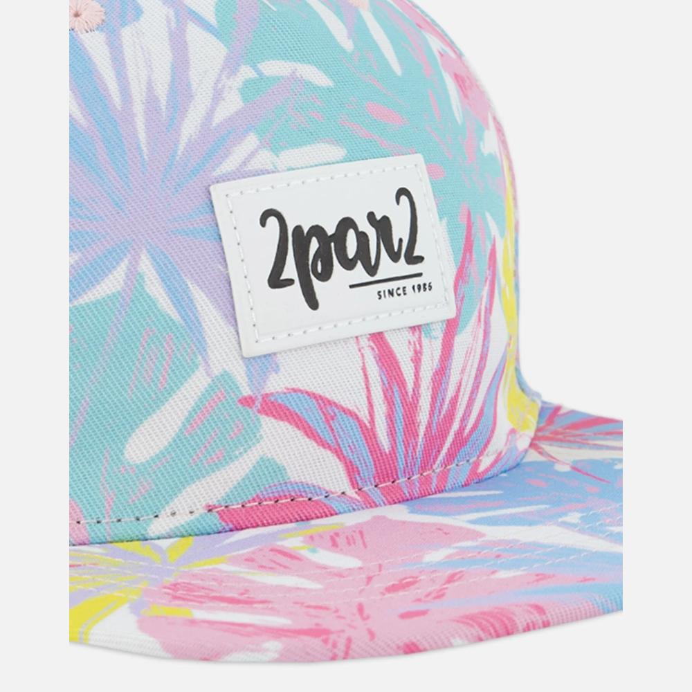 Deux Par Deux Printed Cap - Palm Leaves By DEUX PAR DEUX Canada -