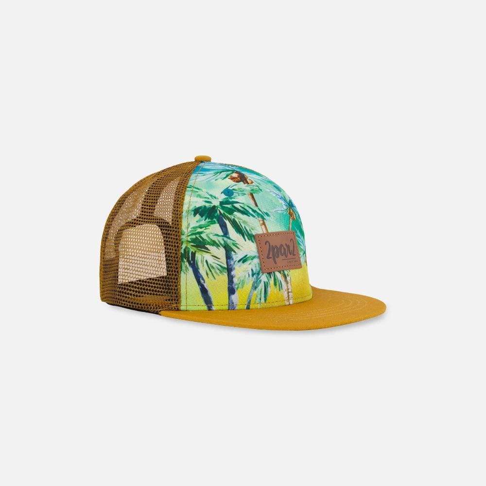 Deux Par Deux Printed Cap - Palm Tree By DEUX PAR DEUX Canada -