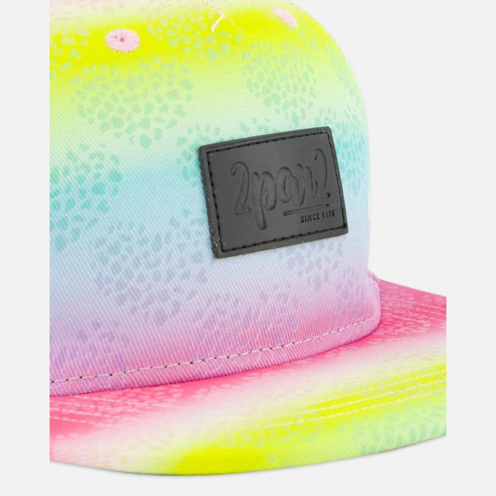 Deux Par Deux Printed Cap - Rainbow Heart By DEUX PAR DEUX Canada -