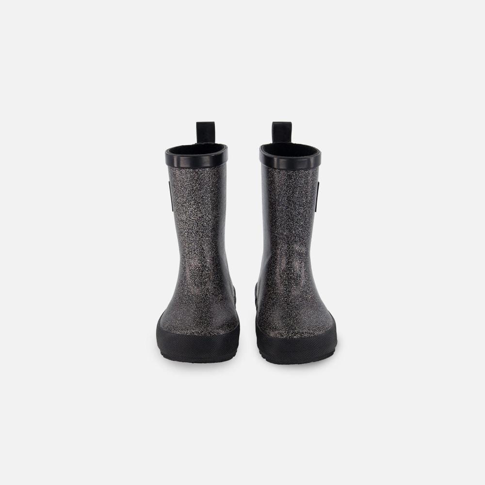 Deux Par Deux Rain Boots - Glittering Black By DEUX PAR DEUX Canada -