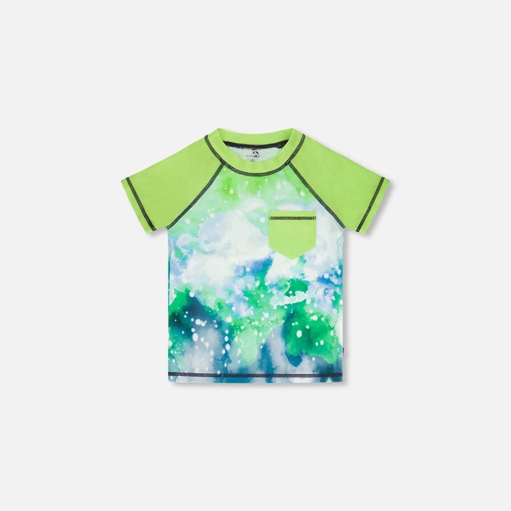 Deux Par Deux Rashguard with Pocket - Green Glow By DEUX PAR DEUX Canada -