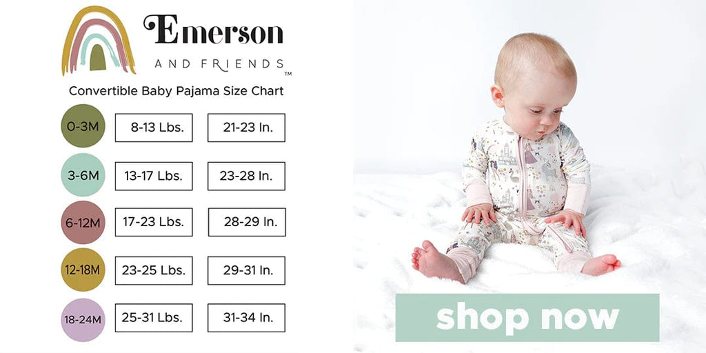 Emerson Bamboo Convertible Baby Pajamas - Making Waves Mermaids By EMERSON AND FRIENDS Canada -