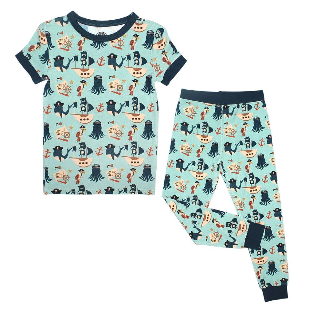 Emerson Bamboo Small Sleeve Kids Pajama Set - Pirates Life By EMERSON AND FRIENDS Canada -
