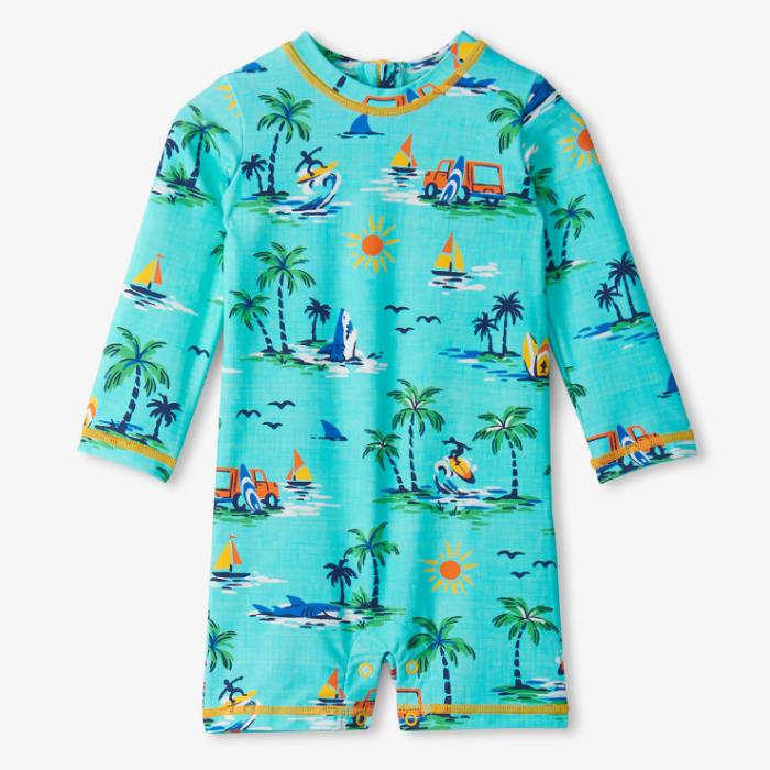 Hatley Baby Boys One-Piece Rashguard - Vintage Holiday By HATLEY Canada -