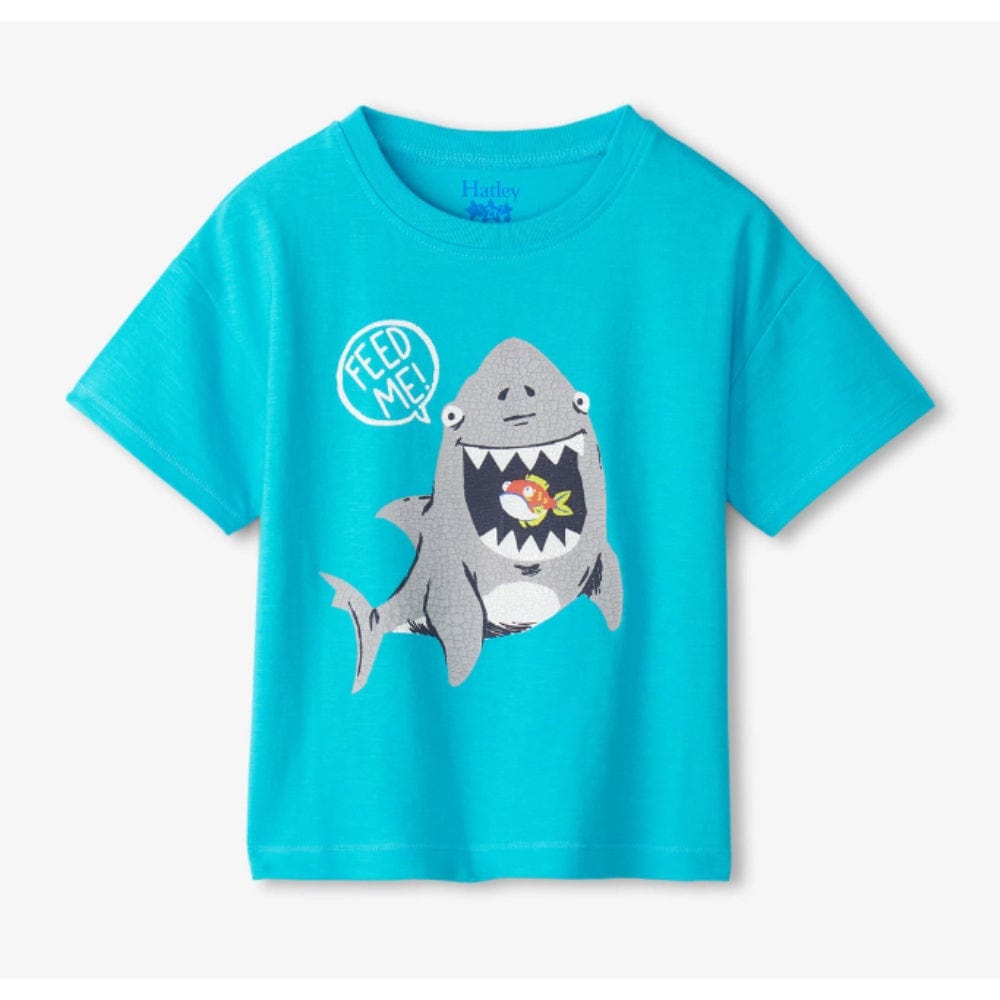 Hatley Baby & Toddler Boys Feed Me Slouchy Graphic Tee - Scuba Blue By HATLEY Canada -