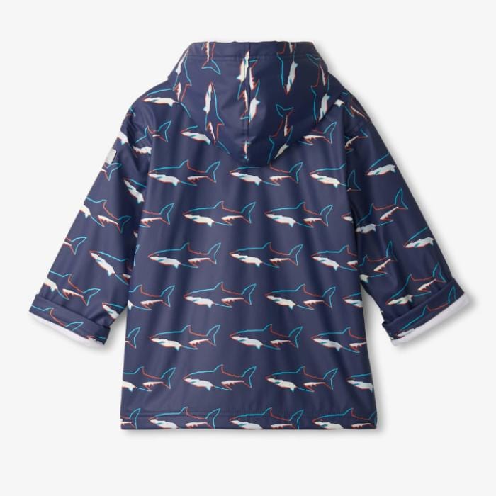 Hatley Boys Colour Changing Rain Jacket - Sharks By HATLEY Canada -