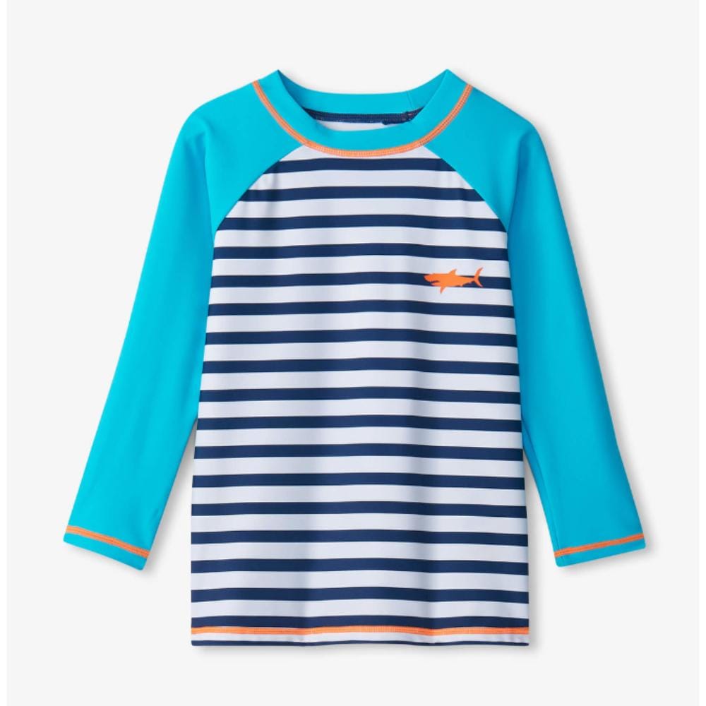 Hatley Boys Long Sleeve Rashguard - Shark Stripes By HATLEY Canada -