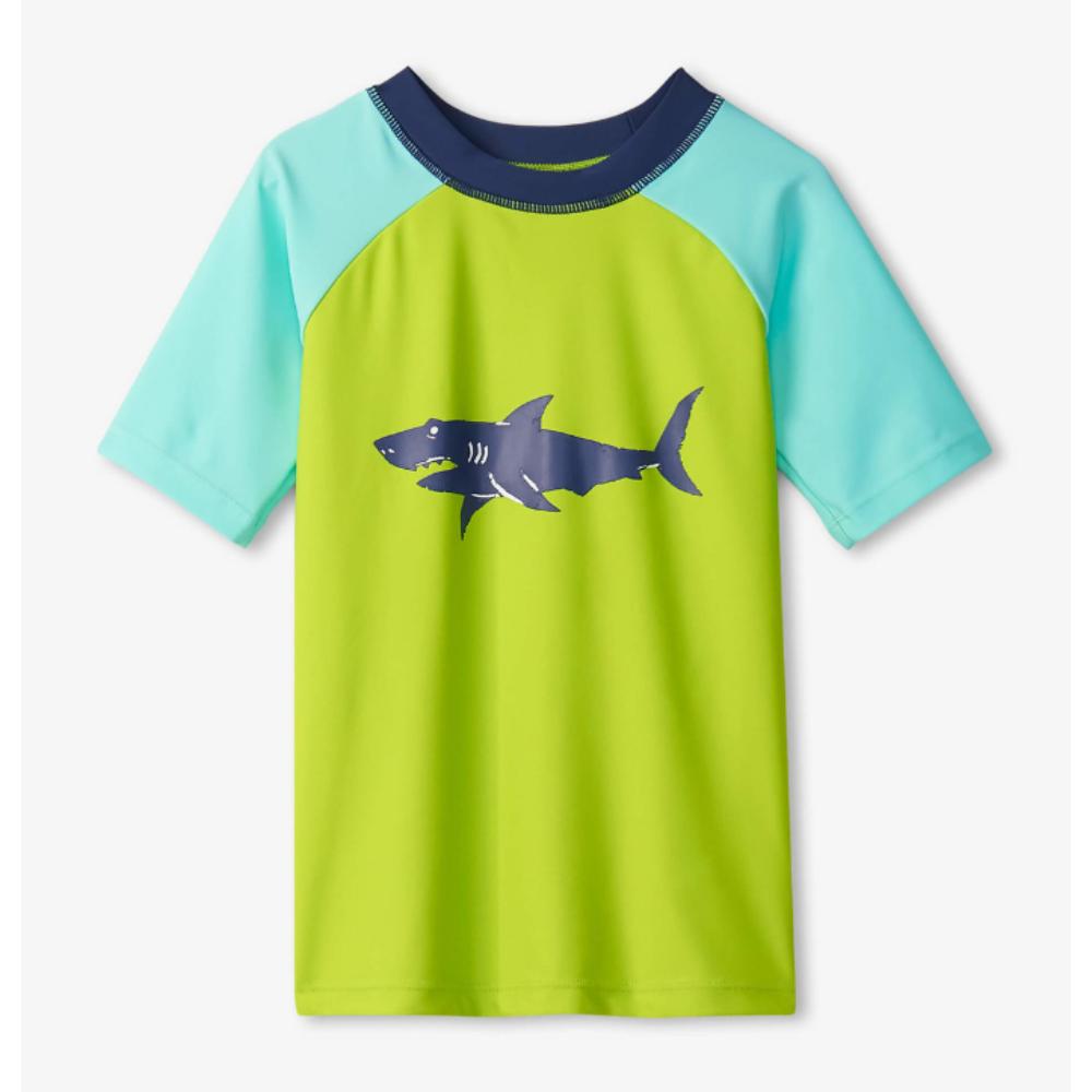 Hatley Boys Short Sleeve Rashguard - Lime Green Shark By HATLEY Canada -