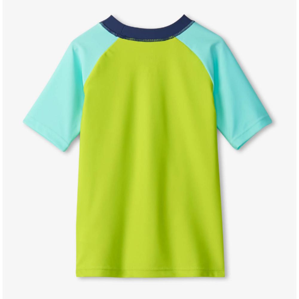 Hatley Boys Short Sleeve Rashguard - Lime Green Shark By HATLEY Canada -