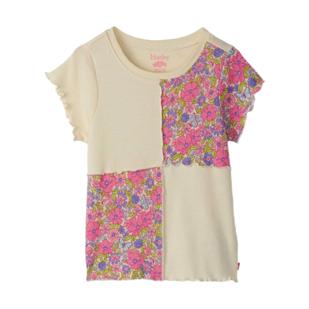 Hatley Girls Groovy Flowers Patchwork Tee By HATLEY Canada -