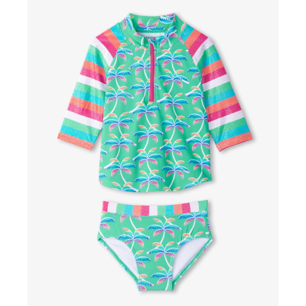 Hatley Girls Rashguard Set - Rainbow Palm By HATLEY Canada -