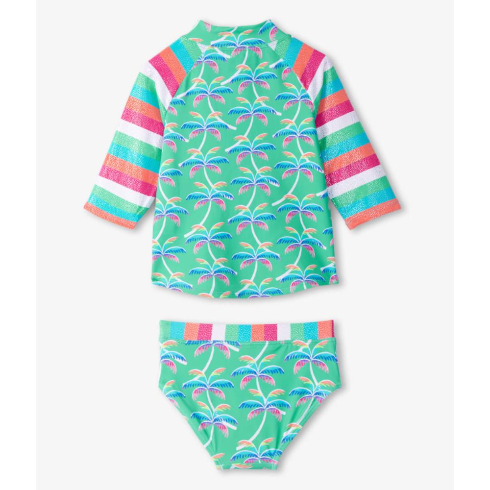 Hatley Girls Rashguard Set - Rainbow Palm By HATLEY Canada -