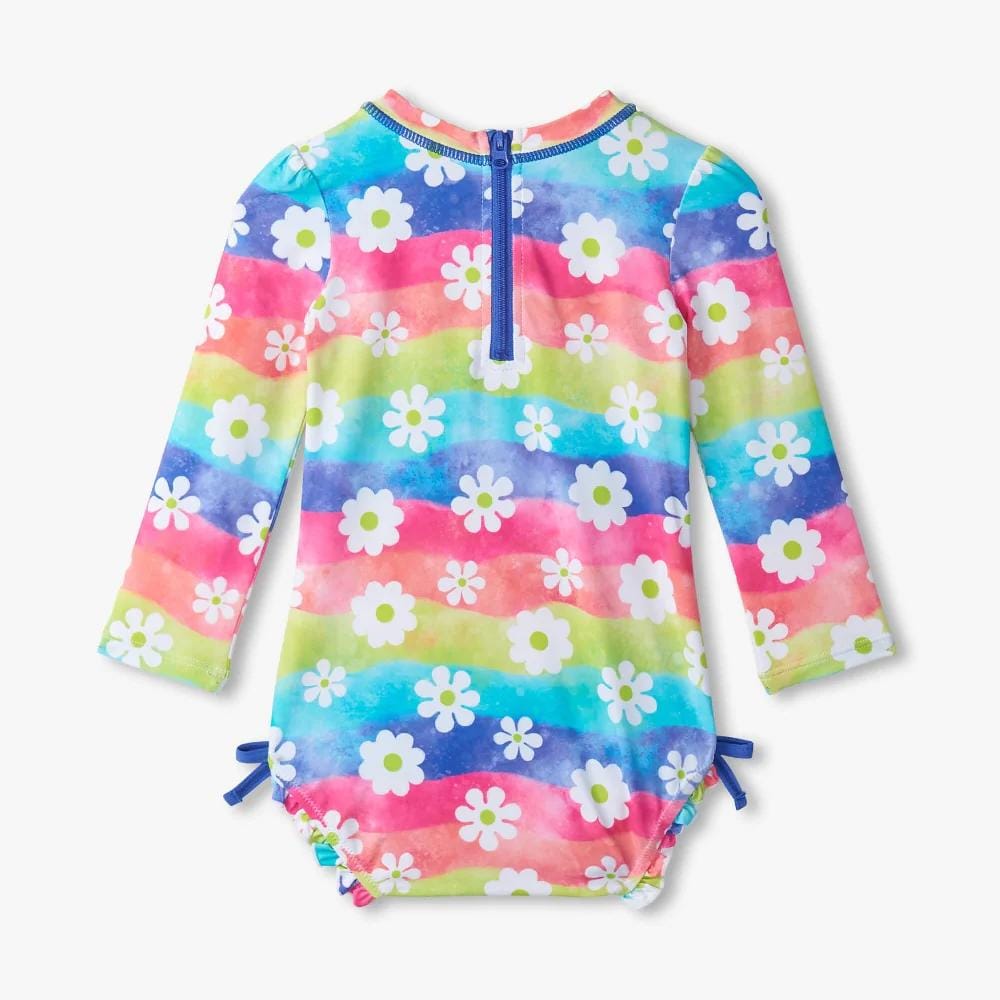 Hatley One-Piece Baby Girl Rashguard - Rainbow Flowers By HATLEY Canada -