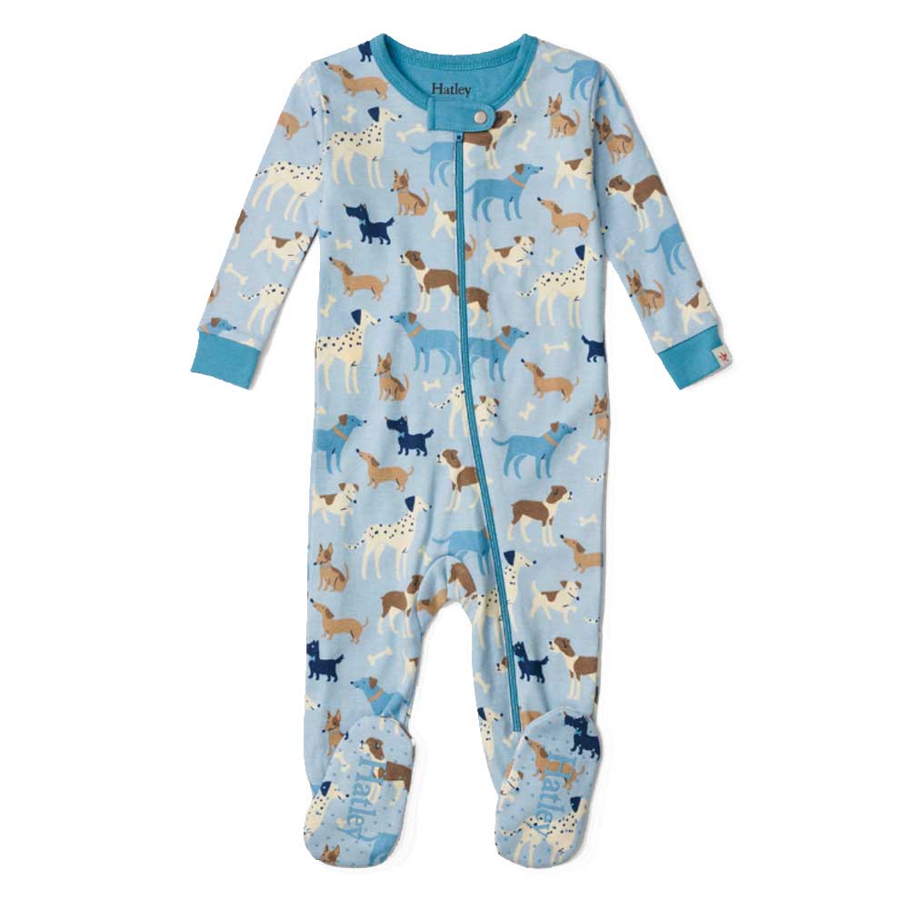Hatley Organic Cotton Footed Coverall - Playtime Puppies By HATLEY Canada -