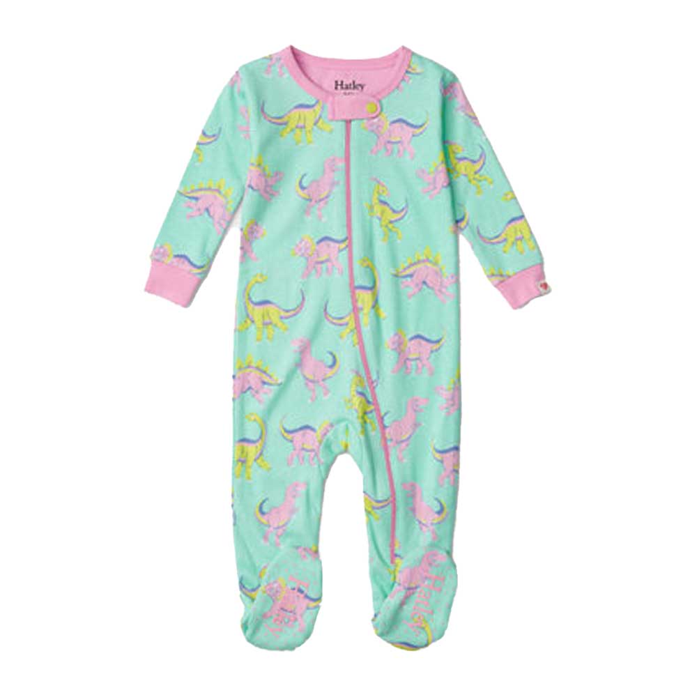 Hatley Organic Cotton Footed Coverall - Rainbow Dinos By HATLEY Canada -