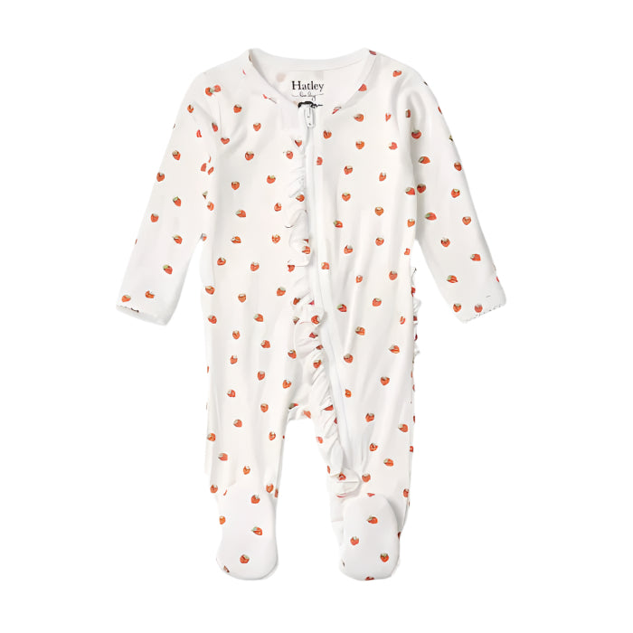 Hatley Ruffle Bum Bamboo Coverall - Ditsy Strawberries By HATLEY Canada -