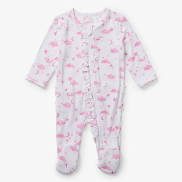 Hatley Ruffle Bum Bamboo Coverall - Pink Starry Night By HATLEY Canada -
