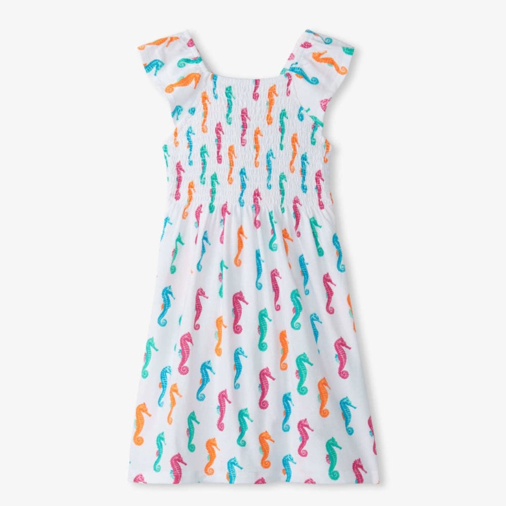 Hatley Smocked Dress - Painted Seahorses By HATLEY Canada -