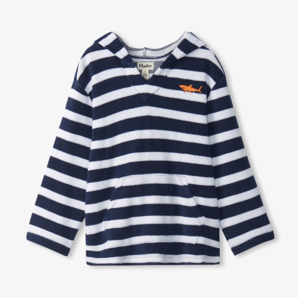 Hatley Terry Pull Over - Deep Sea Stripes By HATLEY Canada -