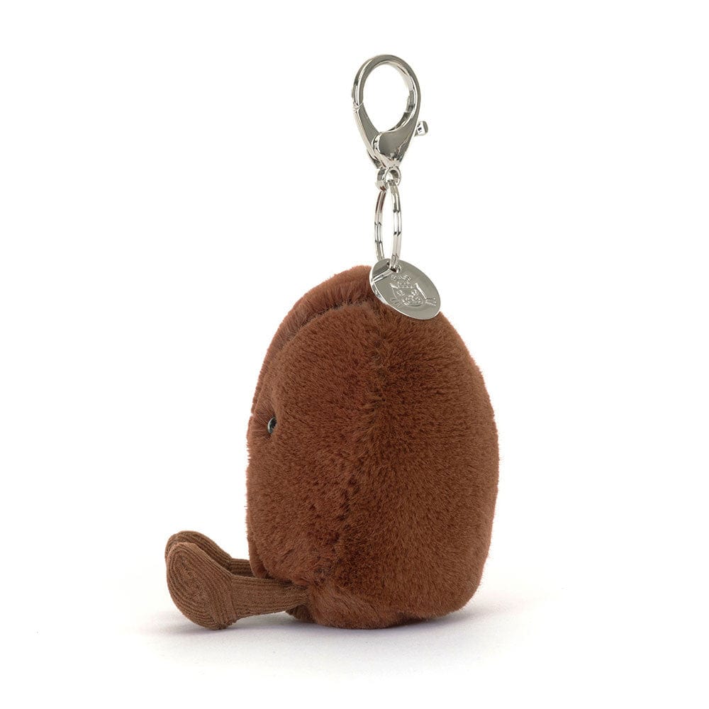 Jellycat Amuseables Coffee Bean Bag Charm Keychain Plush - Ships