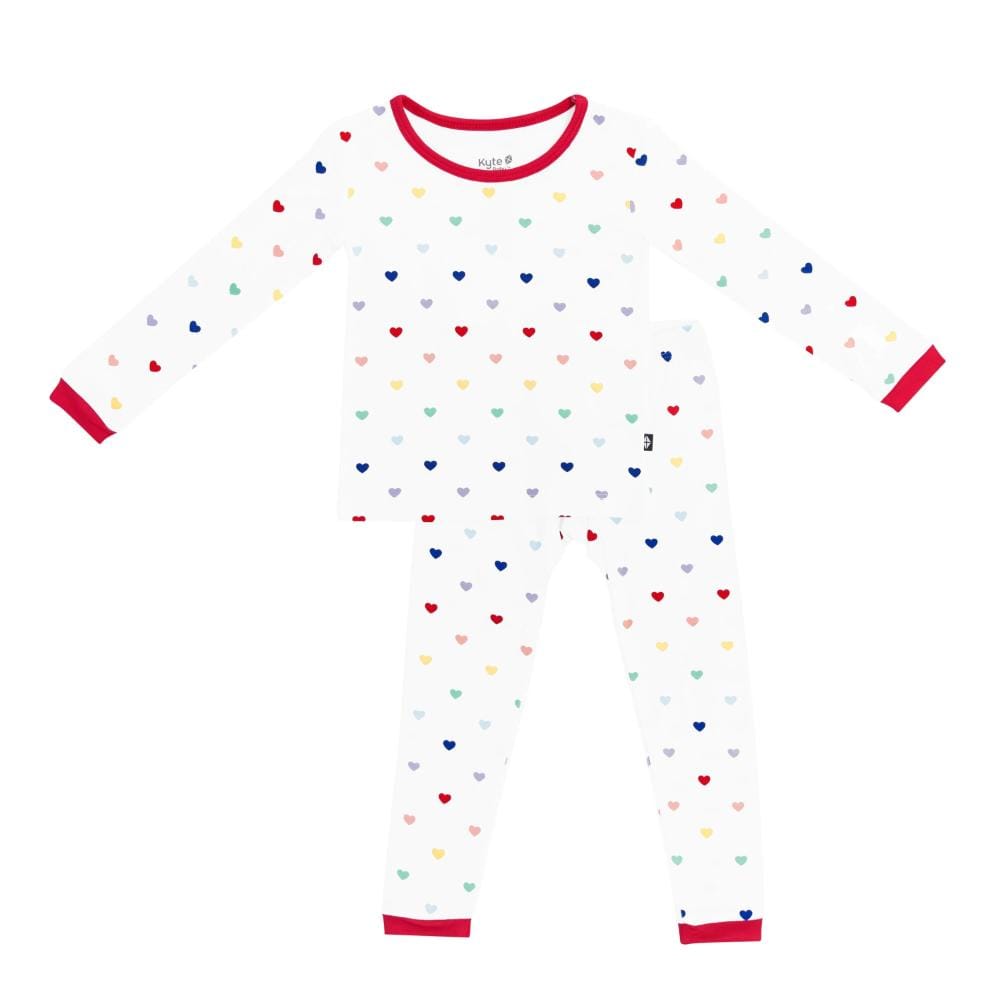 Kyte Baby Long Sleeve Pajama Set - Cloud Rainbow Heart By KYTE BABY Canada -