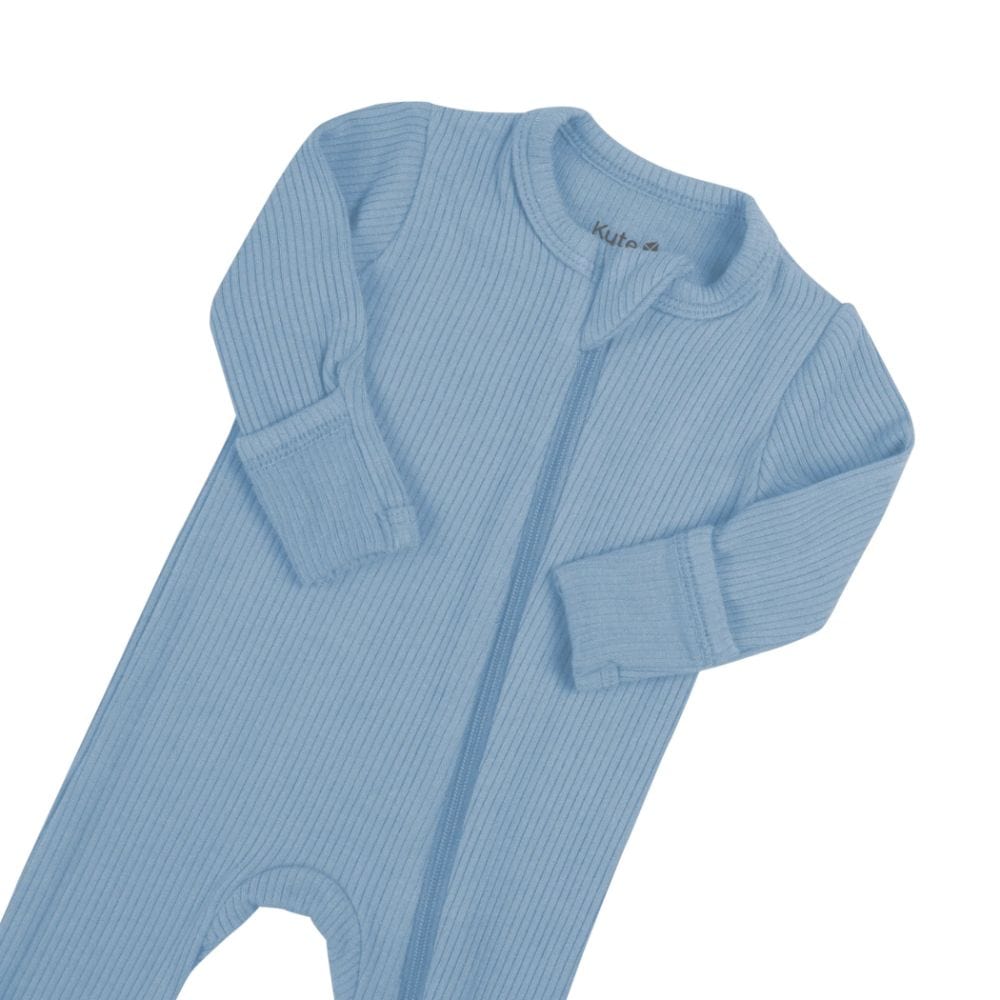 Kyte Baby Ribbed Zippered Footie - Slate By KYTE BABY Canada -