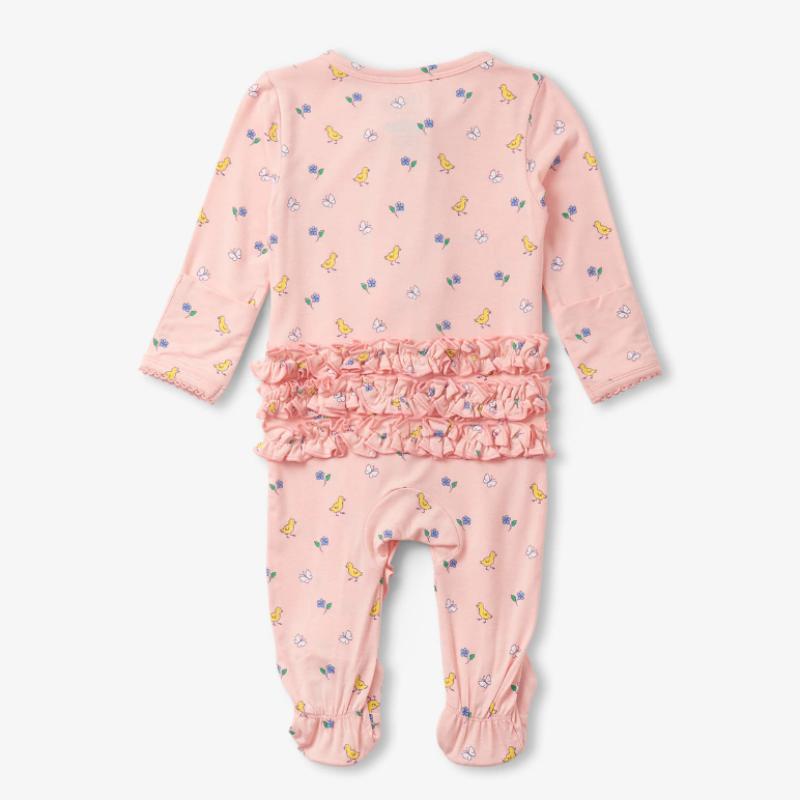Little Blue House Baby Girls Ruffle Footed Coverall - Springtime By LITTLE BLUE HOUSE Canada -