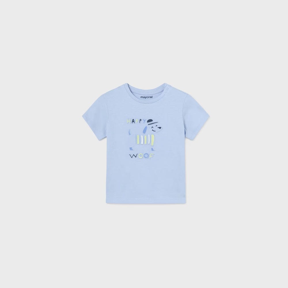 Mayoral 1030 Baby Boys Happy Woof T-Shirt - Celeste By MAYORAL Canada -