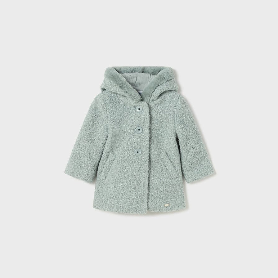 Mayoral 2478 Baby Girl Shearling Coat - Jade By MAYORAL Canada -