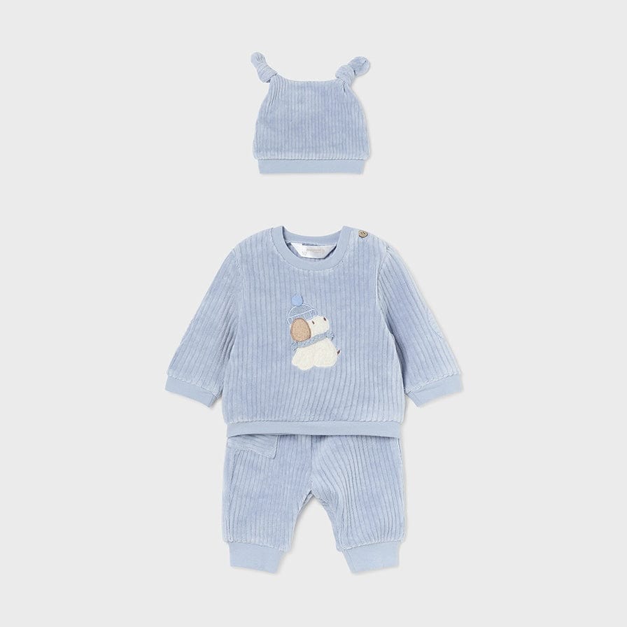 Mayoral 2626 Baby Boy Three-Piece Velour Corduroy Set - Cielo By MAYORAL Canada -