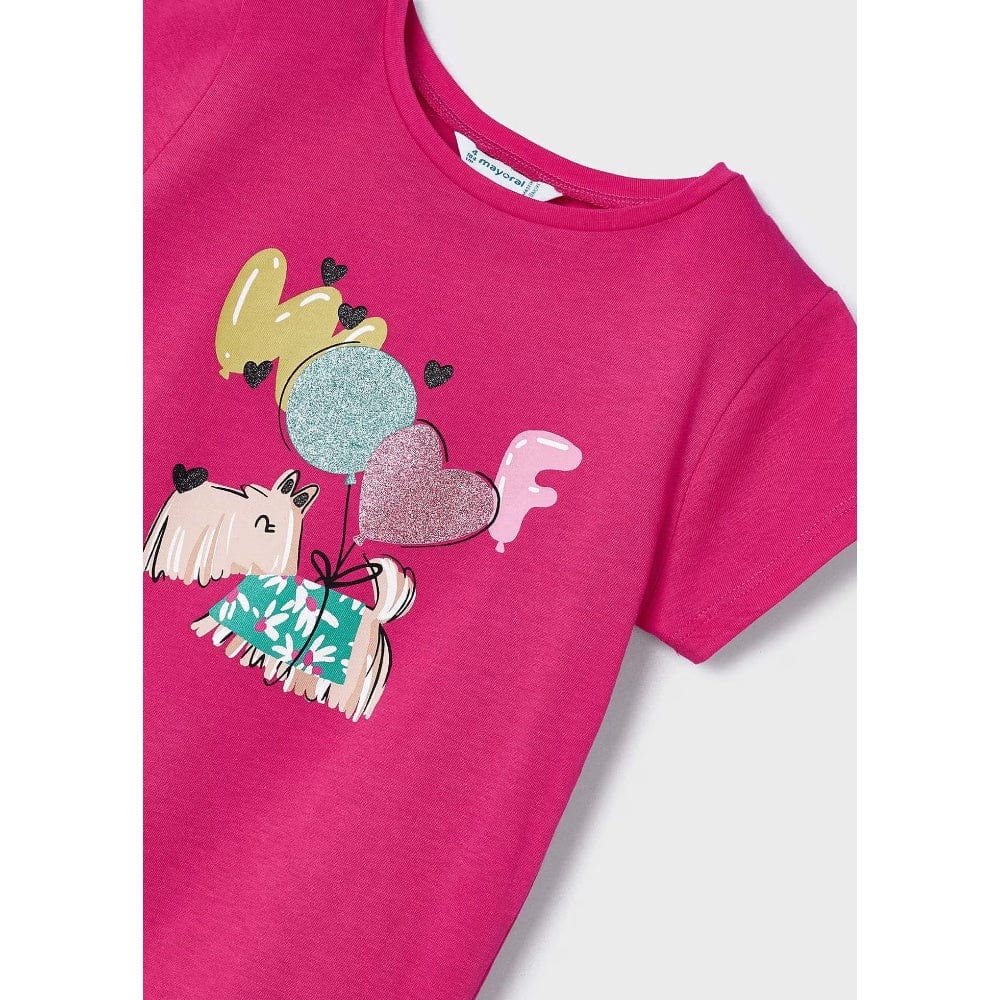 Mayoral 3090 Woof T-Shirt - Fuchsia By MAYORAL Canada -