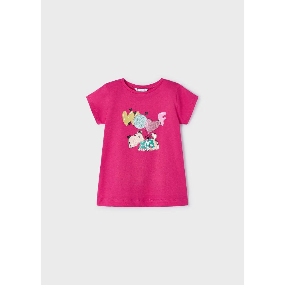 Mayoral 3090 Woof T-Shirt - Fuchsia By MAYORAL Canada -