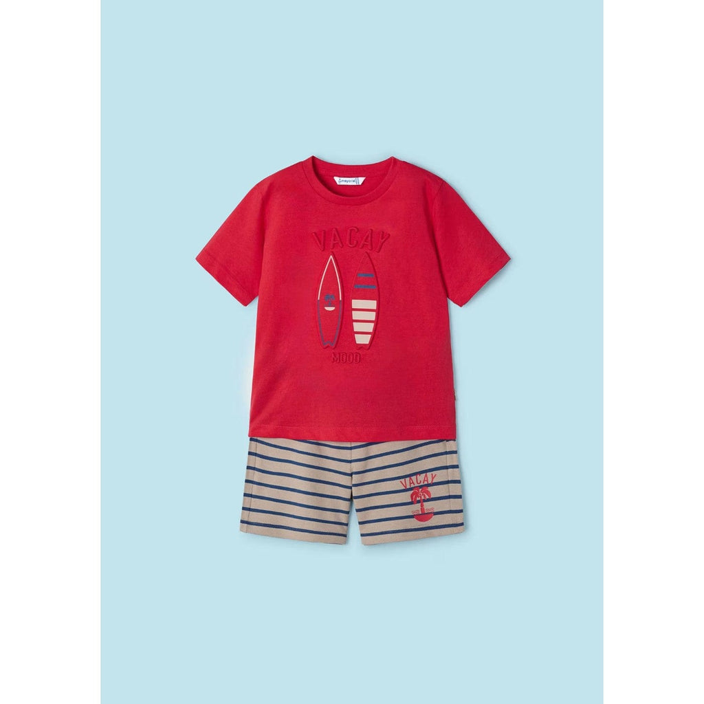 Mayoral 3607 Two-Piece Striped Shorts Set - Sandia By MAYORAL Canada -