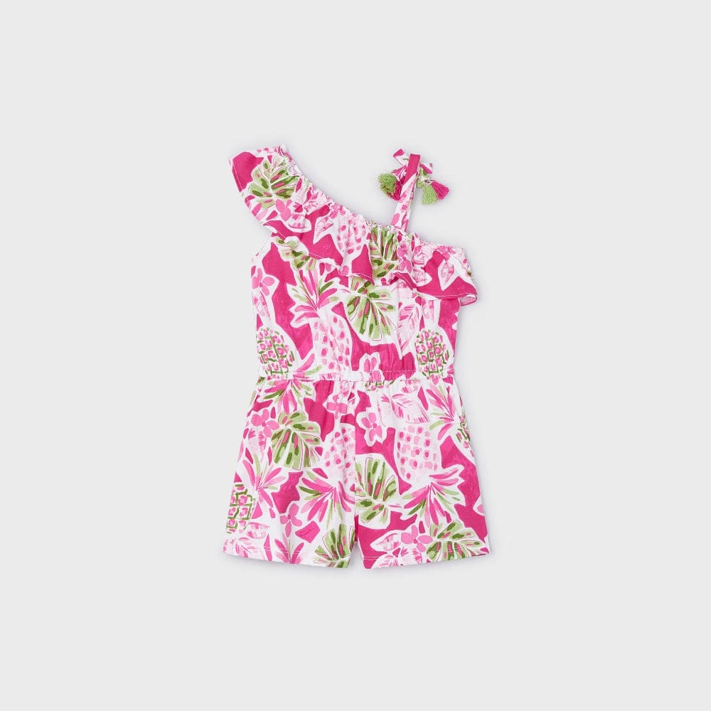 Mayoral 3864 Girls Pineapple Romper - Fuchsia By MAYORAL Canada -