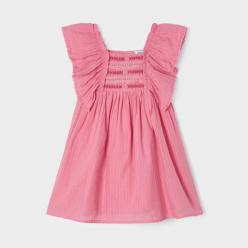 Mayoral Embroidered Dress with Ruffles Girl - Peonia By MAYORAL Canada -