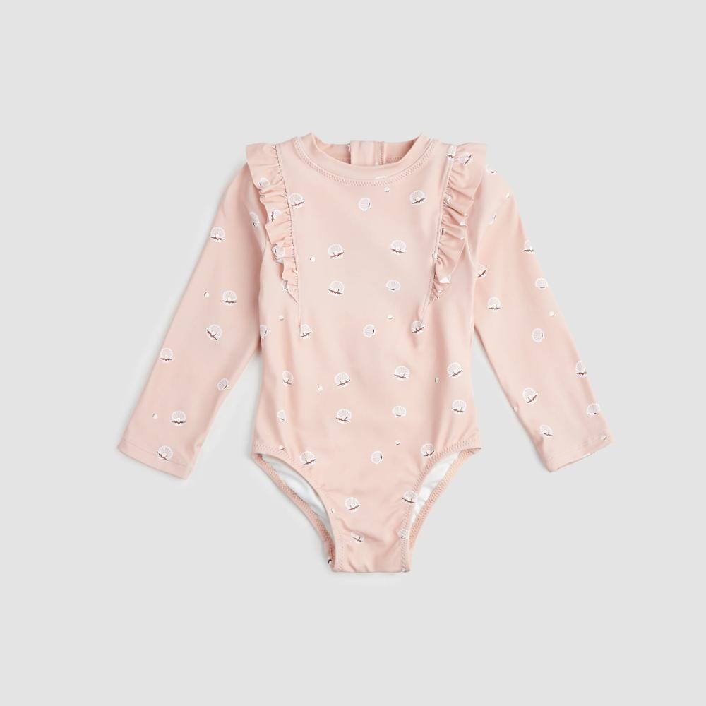 Miles The Label Long Sleeve Swimsuit - Pearl Shell Print By MILES THE LABEL Canada -