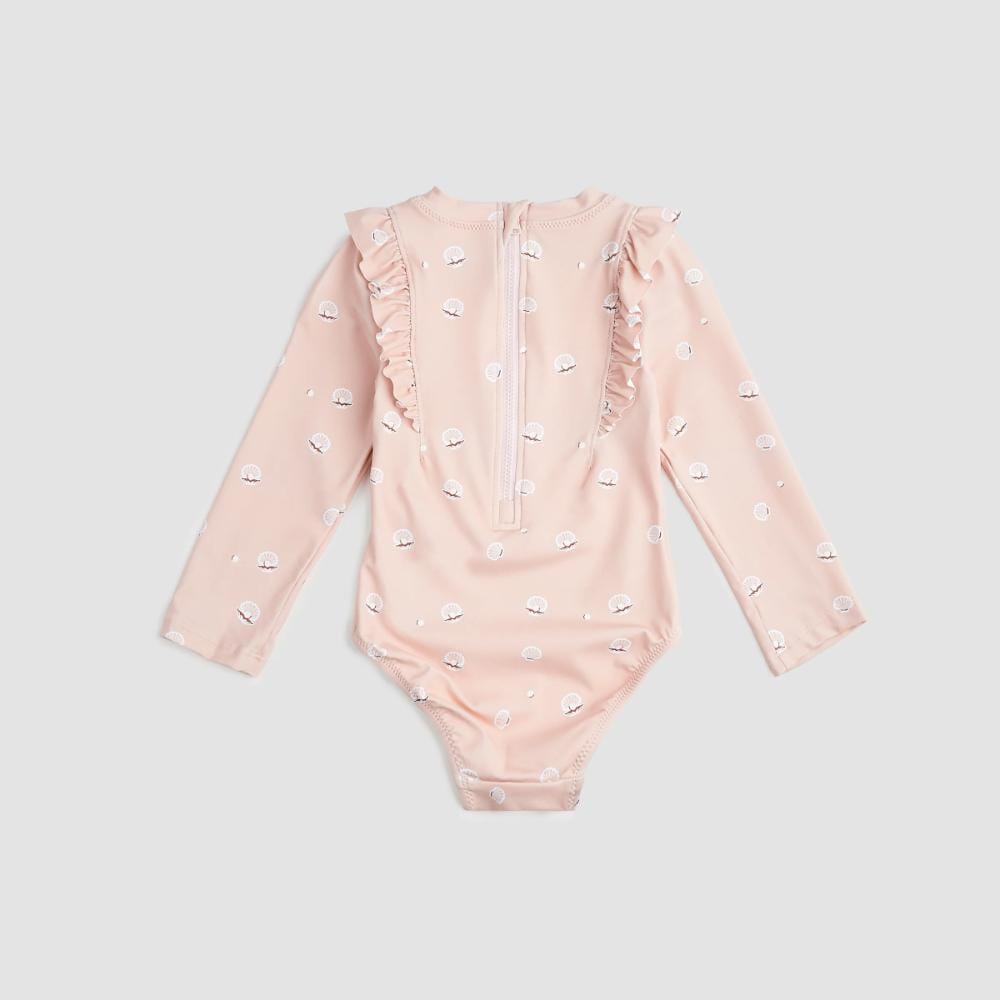 Miles The Label Long Sleeve Swimsuit - Pearl Shell Print By MILES THE LABEL Canada -
